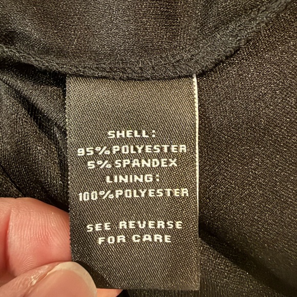 MSK Black Shift Dress V-Neck Lace Bell Sleeves Size L - Picture 5 of 9